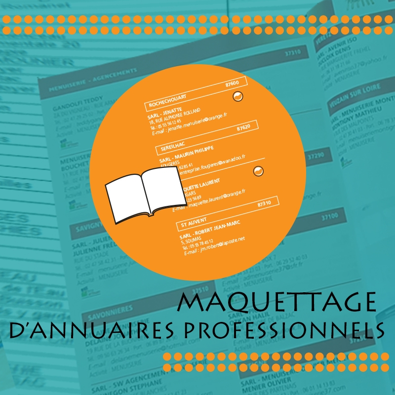 Maquettage d'annuaires professionels : Réalisation d'un annuaire à partir de vos base de données adhérents ou professionnels